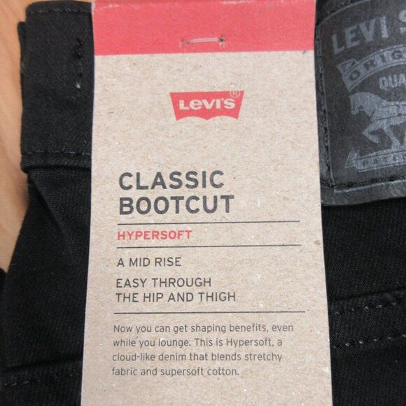 LEVI'S Classic Bootcut Jeans Womens 6 (28x32) Mid Rise Black Stretch Denim 1 NWT - Picture 6 of 15